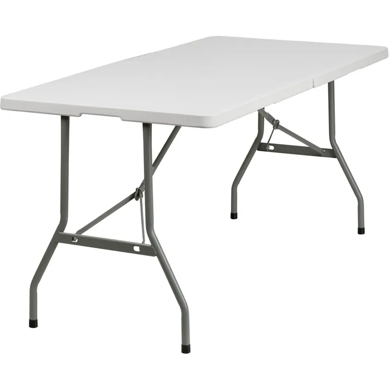 White 6-foot rectangular folding event table