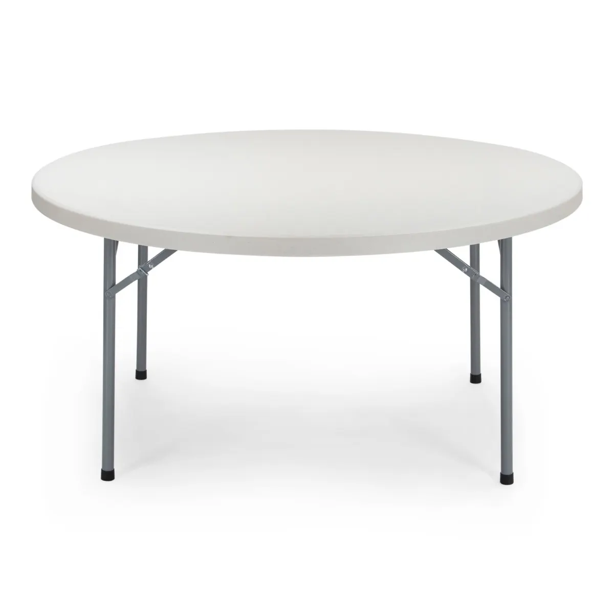 White 60-inch circular folding event table