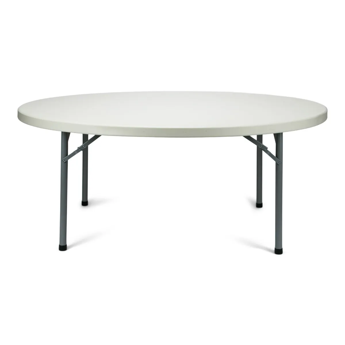 White 72-inch round folding event table