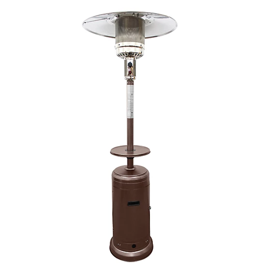 Hammered-bronze propane patio heater